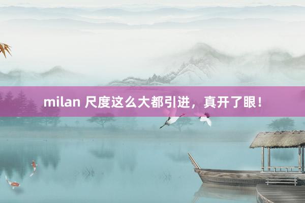 milan 尺度这么大都引进，真开了眼！